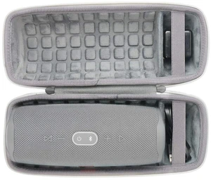 Hard Travel Case for JBL Charge 5/4 Speaker, Black+Inside Grey Portable Travel Bag Replacement with Custom Molded Interior and Handle, Shockproof EVA Shell and Soft Lining Hard Travel Case for JBL Charge 5/4 Speaker, Black+Inside Grey Portable Travel Bag Replacement with Custom Molded Interior and Handle, Shockproof EVA Shell and Soft Lining