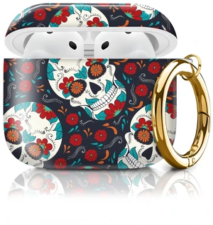 Cute Case Cover Compatible with AirPods 4th Generation 2024, Shockproof for Women & Girls with Cute Golden Round Buckle Protective, Anti-Drop Design(Cute Skull) Cute Case Cover Compatible with AirPods 4th Generation 2024, Shockproof for Women & Girls with Cute Golden Round Buckle Protective, Anti-Drop Design(Cute Skull)