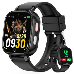 4G Kids Smart Watch Phone, GPS, Video Call, Waterproof - Black Smartwatch for Boys Girls Ages 4-12, Class Mode, SOS, Camera, Alarm, Touch Screen, Gifts with Bonus Woven Strap & SIM Card 4G Kids Smart Watch Phone, GPS, Video Call, Waterproof - Black Smartwatch for Boys Girls Ages 4-12, Class Mode, SOS, Camera, Alarm, Touch Screen, Gifts with Bonus Woven Strap & SIM Card