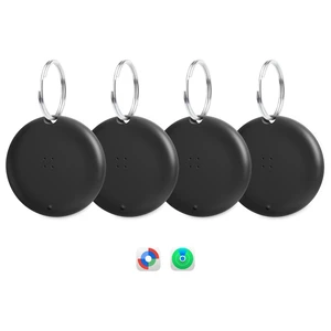 Air Tracker Tag (for iOS & Android) Bluetooth Smart Tracker 4 Pack Item Finder Locator, Apple Find My/Google Find Hub, Replaceable Battery/Waterproof Gift for Keys/Luggage/Backpack-Black Air Tracker Tag (for iOS & Android) Bluetooth Smart Tracker 4 Pack Item Finder Locator, Apple Find My/Google Find Hub, Replaceable Battery/Waterproof Gift for Keys/Luggage/Backpack-Black