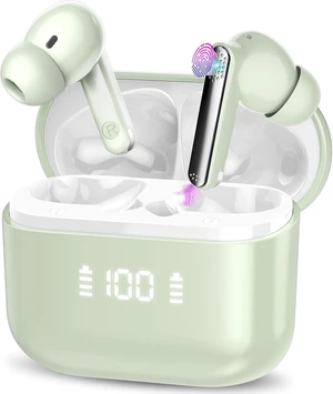 Wireless Earbuds Bluetooth 5.4 Headphones 48H Playback HiFi Stereo Ear Buds Bluetooth Ear Buds with Real Time Translation, in Ear Sports Earphones with ENC Noise Cancelling Mic for Android/iOS Green Wireless Earbuds Bluetooth 5.4 Headphones 48H Playback HiFi Stereo Ear Buds Bluetooth Ear Buds with Real Time Translation, in Ear Sports Earphones with ENC Noise Cancelling Mic for Android/iOS Green