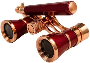 3 x 25 Opera Glasses Theater Binoculars w/Crystal Clear Optic (CCO) & Built-in Extendable Handle, Burgundy with Gold Trim, for Adults Kids Women, in Musical Concert Sport Events, Gift Box 3 x 25 Opera Glasses Theater Binoculars w/Crystal Clear Optic (CCO) & Built-in Extendable Handle, Burgundy with Gold Trim, for Adults Kids Women, in Musical Concert Sport Events, Gift Box