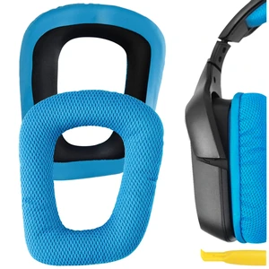 Mesh Fabric Replacement Ear Pads for Logitech G930, G430, G432, G332, G35, F450 Headphones Ear Cushions, Repair Parts with Video Guide (Blue) Mesh Fabric Replacement Ear Pads for Logitech G930, G430, G432, G332, G35, F450 Headphones Ear Cushions, Repair Parts with Video Guide (Blue)