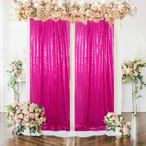 Curtains 2 Panels Hot Pink 2FTx7FT Glitter Backdrop Curtains Sequin Shower Curtains 84 inch Long Fuchsia Sequin Photography Backdrop for Weddings Photo Booth Hanging Curtains 2 Panels Hot Pink 2FTx7FT Glitter Backdrop Curtains Sequin Shower Curtains 84 inch Long Fuchsia Sequin Photography Backdrop for Weddings Photo Booth Hanging