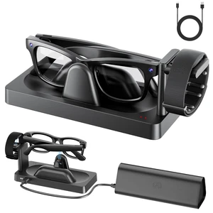 Charging Dock for Meta Ray-Ban Display Glasses & Neural Band 3-in-1 Charging Station with Anti-Slip Base, LED Indicator & USB Output, Stable Smart Glasses Charger Stand Charging Dock for Meta Ray-Ban Display Glasses & Neural Band 3-in-1 Charging Station with Anti-Slip Base, LED Indicator & USB Output, Stable Smart Glasses Charger Stand