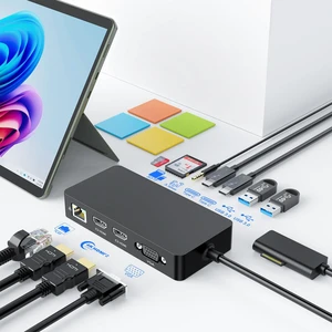Surface Docking Station, Triple Display via Dual 4K HDMI + VGA 72W Power Adapter, Triple Display, 2 HDMI Port, Ethernet, 3.5mm Audio, Card Reader Surface Docking Station, Triple Display via Dual 4K HDMI + VGA 72W Power Adapter, Triple Display, 2 HDMI Port, Ethernet, 3.5mm Audio, Card Reader