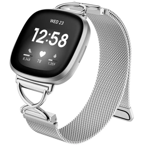 X-Shape Metal Band Compatible with Fitbit Versa 4/Sense 2/Versa 3/Sense Bands Women Men, Stainless Steel Soft Mesh Loop Strap Replacement for Fitbit Sense 2/Versa 3/Sense/Versa 4 Smartwatch X-Shape Metal Band Compatible with Fitbit Versa 4/Sense 2/Versa 3/Sense Bands Women Men, Stainless Steel Soft Mesh Loop Strap Replacement for Fitbit Sense 2/Versa 3/Sense/Versa 4 Smartwatch