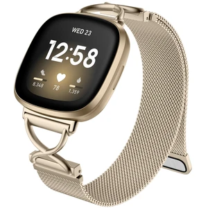 X-Shape Metal Band Compatible with Fitbit Versa 4/Sense 2/Versa 3/Sense Bands Women Men, Stainless Steel Soft Mesh Loop Strap Replacement for Fitbit Sense 2/Versa 3/Sense/Versa 4 Smartwatch X-Shape Metal Band Compatible with Fitbit Versa 4/Sense 2/Versa 3/Sense Bands Women Men, Stainless Steel Soft Mesh Loop Strap Replacement for Fitbit Sense 2/Versa 3/Sense/Versa 4 Smartwatch