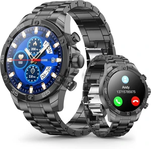 Men's Smart Watch Round HD 1.53" Gold Blue Smart Watches for Men, Multiple Sports Modes, Bluetooth Voice Call. Available for iOS and Android (Black) Men's Smart Watch Round HD 1.53" Gold Blue Smart Watches for Men, Multiple Sports Modes, Bluetooth Voice Call. Available for iOS and Android (Black)
