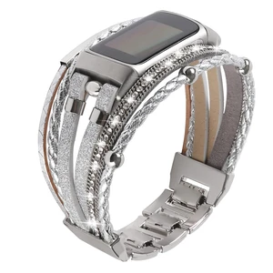 Leather Bands Compatible with Fitbit Charge 6/Charge 5 Bands for Women, Boho Handmade Multilayer Wrap Bracelets Jewelry Strap Replacement for Charge 6/Charge 5 Fitness Tracker Leather Bands Compatible with Fitbit Charge 6/Charge 5 Bands for Women, Boho Handmade Multilayer Wrap Bracelets Jewelry Strap Replacement for Charge 6/Charge 5 Fitness Tracker