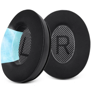 Replacement Ear Pads for Bose QC35 & QC35 ii, Cooling Black Earpads for Bose QuietComfort 35ii 35 Headphones, Protein Leather, Noise Isolation Memory Foam Replacement Ear Pads for Bose QC35 & QC35 ii, Cooling Black Earpads for Bose QuietComfort 35ii 35 Headphones, Protein Leather, Noise Isolation Memory Foam