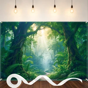 Jungle Backdrop 10x6.5ft Jungle Forest Photography Backdrop Rainforest Natural Scenery Background Safari Decoration Spring Green Photo Booth Studio Props Jungle Backdrop 10x6.5ft Jungle Forest Photography Backdrop Rainforest Natural Scenery Background Safari Decoration Spring Green Photo Booth Studio Props
