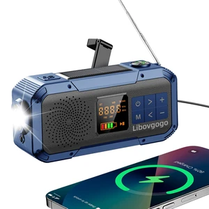 Emergency Weather Radio with IPX5 Waterproof Portable Bluetooth Speaker,USB-C Solar Hand Crank,NOAA Alarm AM FM Radio,Flashlight,SOS Alarm,2000mAh Cell Phone Charger for Camping and Survival (Blue) Emergency Weather Radio with IPX5 Waterproof Portable Bluetooth Speaker,USB-C Solar Hand Crank,NOAA Alarm AM FM Radio,Flashlight,SOS Alarm,2000mAh Cell Phone Charger for Camping and Survival (Blue)