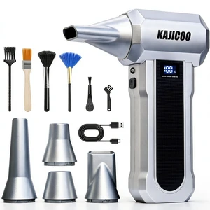 Compressed Air Duster, 150000RMP 4 Gear Electric Air Blower with 6 Brushes 4 Nozzles,Hand Mini Air Blower,Type-C Rechargeable,Computer,Keyboard,Outdoor Use,Home,BBQ,Cars Clean,Clearing Snow&Leaves Compressed Air Duster, 150000RMP 4 Gear Electric Air Blower with 6 Brushes 4 Nozzles,Hand Mini Air Blower,Type-C Rechargeable,Computer,Keyboard,Outdoor Use,Home,BBQ,Cars Clean,Clearing Snow&Leaves