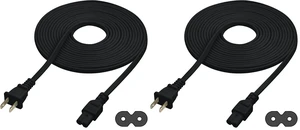 Extra Long 17-Foot TV Power Cord Compatible with Select Samsung, LG, Sony, Hisense, Xbox, PS5 Electronics and More - 2-Prong AC Wall Plug - 2-Slot Straight Plug (Black, 17-Foot) (Pack of 2) Extra Long 17-Foot TV Power Cord Compatible with Select Samsung, LG, Sony, Hisense, Xbox, PS5 Electronics and More - 2-Prong AC Wall Plug - 2-Slot Straight Plug (Black, 17-Foot) (Pack of 2)