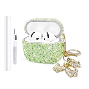 Glitter Diamond for AirPods 5th/4th Case Cover 2026/2024 (Green) Hard TPU Cover for AirPods 5th/4th Generation Case (2026/2024) with Bling Butterfly Keychain and Cleaning Kit for Girls Women Glitter Diamond for AirPods 5th/4th Case Cover 2026/2024 (Green) Hard TPU Cover for AirPods 5th/4th Generation Case (2026/2024) with Bling Butterfly Keychain and Cleaning Kit for Girls Women