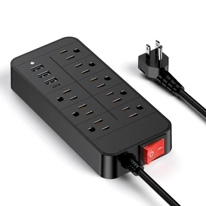 Surge Protector Power Strip - 8 Outlets with 1 USB-C and 3 USB-A Ports for Multiple Devices,5ft Extension Cord,20W USB C Fast Charging for Home/Office Surge Protector Power Strip - 8 Outlets with 1 USB-C and 3 USB-A Ports for Multiple Devices,5ft Extension Cord,20W USB C Fast Charging for Home/Office