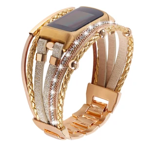 Leather Bands Compatible with Fitbit Charge 6/Charge 5 Bands for Women, Boho Handmade Multilayer Wrap Bracelets Jewelry Strap Replacement for Charge 6/Charge 5 Fitness Tracker Leather Bands Compatible with Fitbit Charge 6/Charge 5 Bands for Women, Boho Handmade Multilayer Wrap Bracelets Jewelry Strap Replacement for Charge 6/Charge 5 Fitness Tracker