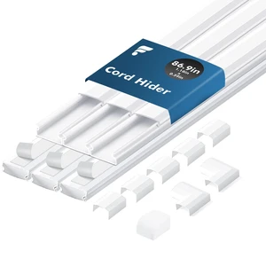 TV Cord Hider, 86.9in Cord Cover Wall Mounted, W1.18 x H0.59 in Large Cable Hider, Paintable Wire Covers for 4-5 Cords, White Cable Raceway, Wire Hiders for TV on Wall (14.5in x 6-Pack) TV Cord Hider, 86.9in Cord Cover Wall Mounted, W1.18 x H0.59 in Large Cable Hider, Paintable Wire Covers for 4-5 Cords, White Cable Raceway, Wire Hiders for TV on Wall (14.5in x 6-Pack)