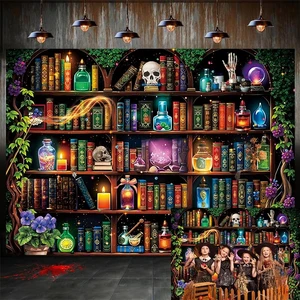 Halloween Scientist Laboratory Backdrop Witch Bookshelf Magic Poison Apothecary Skull Photography Background Kids Adult Halloween Wizard Theme Home Library Party Decorations Banner Supplies (8x6FT) Halloween Scientist Laboratory Backdrop Witch Bookshelf Magic Poison Apothecary Skull Photography Background Kids Adult Halloween Wizard Theme Home Library Party Decorations Banner Supplies (8x6FT)