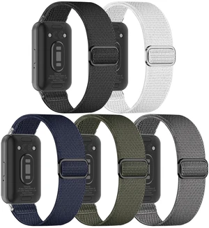 5 Pack Stretchy Nylon Compatible with Samsung Galaxy Fit 3 Watch Band, Adjustable Wristbands Sport Strap Loop for Galaxy Fit 3 SM-R390 Smartwatch Accessories - Soft, Lightweight, Elastic 5 Pack Stretchy Nylon Compatible with Samsung Galaxy Fit 3 Watch Band, Adjustable Wristbands Sport Strap Loop for Galaxy Fit 3 SM-R390 Smartwatch Accessories - Soft, Lightweight, Elastic