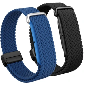 Nylon Braided Magnetic Bands for Google Fitbit Air Fitness Tracker 2 Pack Quick-Adjust Stretchy Sport Replacement Strap, Men Women Soft Breathable Wristband for Daily Workout, Sleeping Nylon Braided Magnetic Bands for Google Fitbit Air Fitness Tracker 2 Pack Quick-Adjust Stretchy Sport Replacement Strap, Men Women Soft Breathable Wristband for Daily Workout, Sleeping