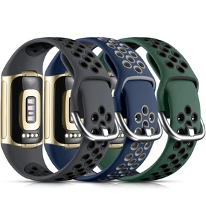 Breathable Sport Band for Fitbit Charge 6 Band/Fitbit Charge 5 Band Soft Silicone Wrist Strap for Men & Women, Waterproof Wristband for Charge 6/Charge 5, Gray Blue/Coal Black/Army Green, Large Breathable Sport Band for Fitbit Charge 6 Band/Fitbit Charge 5 Band Soft Silicone Wrist Strap for Men & Women, Waterproof Wristband for Charge 6/Charge 5, Gray Blue/Coal Black/Army Green, Large