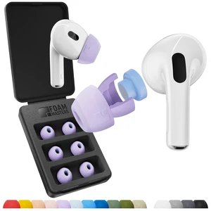 Ultra-Premium Silicone-Memory Ear Tips for AirPods Pro 1st and 2nd Gen Ultra Secure for Athletes Comfortable Better Sound by SportMagic (Light Purple, Assorted S/M/L) Ultra-Premium Silicone-Memory Ear Tips for AirPods Pro 1st and 2nd Gen Ultra Secure for Athletes Comfortable Better Sound by SportMagic (Light Purple, Assorted S/M/L)