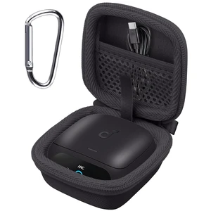 for Soundcore Liberty 5 Pro Max/5 Pro/5 Earbuds Hard Travel Case, Black Portable Protective Storage Bag with Mesh Pocket, Elastic Securing Strap & Carabiner, Shockproof EVA Shell and Soft Lining for Soundcore Liberty 5 Pro Max/5 Pro/5 Earbuds Hard Travel Case, Black Portable Protective Storage Bag with Mesh Pocket, Elastic Securing Strap & Carabiner, Shockproof EVA Shell and Soft Lining