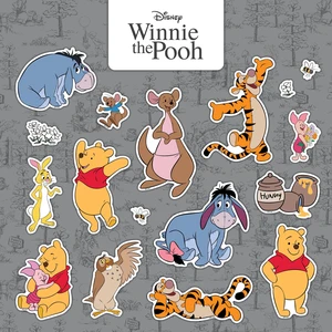 Disney Winnie The Pooh Decals - Set of 17 Pooh Bear Kanga Roo Eeyore Piglet Tigger Vinyl Stickers for Car Laptop Computer Kids Water Bottle Outdoor Waterproof Disney Winnie The Pooh Decals - Set of 17 Pooh Bear Kanga Roo Eeyore Piglet Tigger Vinyl Stickers for Car Laptop Computer Kids Water Bottle Outdoor Waterproof