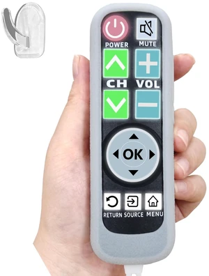 Backlit Big Button TV Remote Replacement for TCL Google TV with Cover & Hook, Universal Remote No Setup for Seniors People with Poor Vision,Parkinson's Disease Patient Backlit Big Button TV Remote Replacement for TCL Google TV with Cover & Hook, Universal Remote No Setup for Seniors People with Poor Vision,Parkinson's Disease Patient