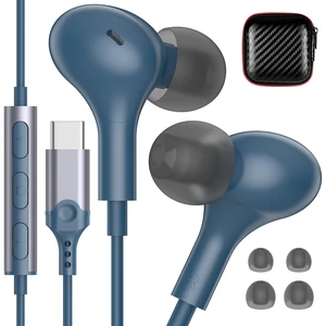 USB C Headphones for Apple/iPhone Duo 18 17 16 15 Wired Earbuds with Case Soft Small in Ear Buds HiFi Type C USBC Earphones Corded Wire with Microphone Volume Control for Samsung S26 S25/Pixel 11 10 USB C Headphones for Apple/iPhone Duo 18 17 16 15 Wired Earbuds with Case Soft Small in Ear Buds HiFi Type C USBC Earphones Corded Wire with Microphone Volume Control for Samsung S26 S25/Pixel 11 10