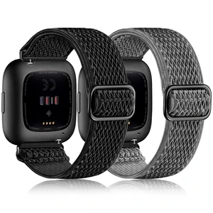 Stretchy Nylon Watch Band Compatible for Fitbit Versa 2 Bands Women Men Elastic Strap,Soft Breathable Sport Replacement Wristband for Versa 2/ Versa/ Versa lite/Versa SE Smartwatch,Washable 2 Pack Stretchy Nylon Watch Band Compatible for Fitbit Versa 2 Bands Women Men Elastic Strap,Soft Breathable Sport Replacement Wristband for Versa 2/ Versa/ Versa lite/Versa SE Smartwatch,Washable 2 Pack