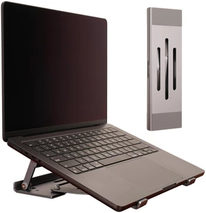 Aluminum Fold & Laptop Riser Stand 3-in-1 Adjustable, Foldable Cooling Stand with Integrated Storage Box, Ruler and Ultra-Slim Portable Design for MacBook, Tablet, Ipad, Keyboard and All Laptop Aluminum Fold & Laptop Riser Stand 3-in-1 Adjustable, Foldable Cooling Stand with Integrated Storage Box, Ruler and Ultra-Slim Portable Design for MacBook, Tablet, Ipad, Keyboard and All Laptop