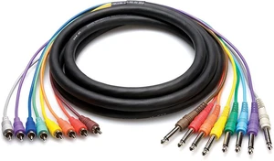 CPR-803 8-Channel 1/4-inch TS Male to RCA Male Snake - 9.9 Foot CPR-803 8-Channel 1/4-inch TS Male to RCA Male Snake - 9.9 Foot