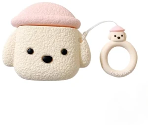 Case Compatible with AirPods 4, Cute Creative Pet Hat Teddy Dog Earphone Case, Puppy Style Soft Silicone Earphone Protection Skin for AirPods4 +Hook -Pink Case Compatible with AirPods 4, Cute Creative Pet Hat Teddy Dog Earphone Case, Puppy Style Soft Silicone Earphone Protection Skin for AirPods4 +Hook -Pink