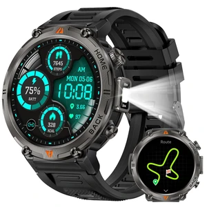 Military Smart Watches for Men Built-in GPS LED Flashlight Smartwatch Rugged Tactical Smart Watch 3ATM Waterproof Compass Calls 530mAh Battery Fitness Tracker with HR/Sleep Monitor iOS Android Military Smart Watches for Men Built-in GPS LED Flashlight Smartwatch Rugged Tactical Smart Watch 3ATM Waterproof Compass Calls 530mAh Battery Fitness Tracker with HR/Sleep Monitor iOS Android