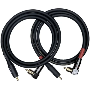 RCA Right-Angle to Straight Cable, 2-Pack (3 Feet) Mixed-angle connectors for flexible preamp routing RCA Right-Angle to Straight Cable, 2-Pack (3 Feet) Mixed-angle connectors for flexible preamp routing