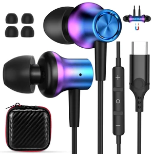 USB C Earbuds for iPhone 18 Pro Max 17 16 15 16e Magnetic Wired Headphone for Samsung S26 Ultra S25 FE S23 A17 Z Fold 8 7 In Ear Noise Canceling Headset Type C Earphone for iPad A16 Pixel 9a 10a 10 9 USB C Earbuds for iPhone 18 Pro Max 17 16 15 16e Magnetic Wired Headphone for Samsung S26 Ultra S25 FE S23 A17 Z Fold 8 7 In Ear Noise Canceling Headset Type C Earphone for iPad A16 Pixel 9a 10a 10 9