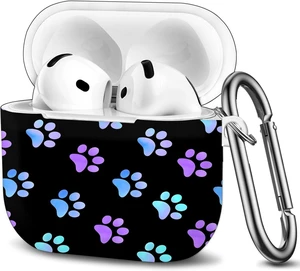 Case Compatible with AirPod 4th Generation 2024,Shockproof Protective Case Cover with Keychain for Women Men,Wireless Accessorie Charging Cases for Airpod 4th - Purple Galaxy Paw Case Compatible with AirPod 4th Generation 2024,Shockproof Protective Case Cover with Keychain for Women Men,Wireless Accessorie Charging Cases for Airpod 4th - Purple Galaxy Paw