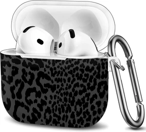 Case Compatible with AirPod 4th Generation 2024,Shockproof Protective Case Cover with Keychain for Women Men,Wireless Accessorie Charging Cases for Airpod 4th - Black Leopard Case Compatible with AirPod 4th Generation 2024,Shockproof Protective Case Cover with Keychain for Women Men,Wireless Accessorie Charging Cases for Airpod 4th - Black Leopard