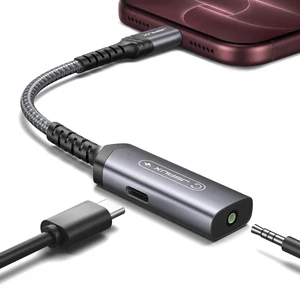 USB C Headphone Adapter and Charger, 2-in-1 3.5mm Audio, PD 60W Fast 2-in-1 AUX Mic Jack with PD 60W Fast Charging, for Earphones, iPhone 18/17/16 Pro/Pro Max,iPhone Duo,Galaxy S26 S25, iPad Pro USB C Headphone Adapter and Charger, 2-in-1 3.5mm Audio, PD 60W Fast 2-in-1 AUX Mic Jack with PD 60W Fast Charging, for Earphones, iPhone 18/17/16 Pro/Pro Max,iPhone Duo,Galaxy S26 S25, iPad Pro