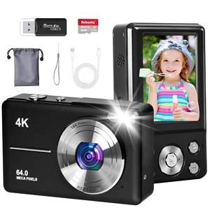 4K Digital Camera for Photography, Autofocus 64MP Vlogging Camera, 32GB TF Card, 2.8'' LED Screen, 18X Zoom, Anti-Shake, Portable YouTube Point and Shoot Digital Cameras for Kids Teens Adult Beginner 4K Digital Camera for Photography, Autofocus 64MP Vlogging Camera, 32GB TF Card, 2.8'' LED Screen, 18X Zoom, Anti-Shake, Portable YouTube Point and Shoot Digital Cameras for Kids Teens Adult Beginner