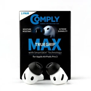 TrueGrip MAX Premium Memory Foam Replacement Ear Tips For Apple AirPods Pro Gen 3, Long Lasting Comfort, Superior Noise Isolation, Black Large (1 Pair) TrueGrip MAX Premium Memory Foam Replacement Ear Tips For Apple AirPods Pro Gen 3, Long Lasting Comfort, Superior Noise Isolation, Black Large (1 Pair)