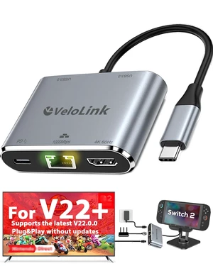 Switch 2 Dock with ethernet Plug & Play for Nintendo Switch 2 Compatible with the Latest firmware Usbc to HDMI Adapter with LAN 1000mbps for MacBook/Ipad/Laptop (HDMI+ LAN+USBA+PD Charger) Switch 2 Dock with ethernet Plug & Play for Nintendo Switch 2 Compatible with the Latest firmware Usbc to HDMI Adapter with LAN 1000mbps for MacBook/Ipad/Laptop (HDMI+ LAN+USBA+PD Charger)