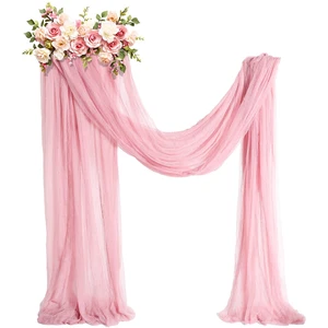 Wedding Arch Draping Fabric, Extra Long Freely Cut Boho Gauze Backdrop Curtains for Table Runner Wedding Backgrounds Arch Ceremony Ceiling Table Decors(Blush Pink,3 x 100ft,Cheesecloth) Wedding Arch Draping Fabric, Extra Long Freely Cut Boho Gauze Backdrop Curtains for Table Runner Wedding Backgrounds Arch Ceremony Ceiling Table Decors(Blush Pink,3 x 100ft,Cheesecloth)