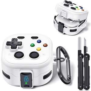 Secure Lock for Galaxy Buds 4 Pro Case and Buds 4 Case Cover, Funny Game Hard Shell for Samsung Galaxy Buds 4 Pro 2026 Cover with Cleaner Kit and Keychain for Men Boy Women, White Secure Lock for Galaxy Buds 4 Pro Case and Buds 4 Case Cover, Funny Game Hard Shell for Samsung Galaxy Buds 4 Pro 2026 Cover with Cleaner Kit and Keychain for Men Boy Women, White
