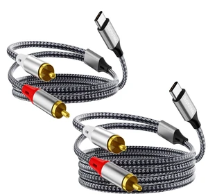 2-in-1 Combo USB-C to RCA Audio Cable 3.3FT & 6.6FT with DAC Chip, Hi-Fi Digital to Analog Adapter Cable for iPhone,Smartphones, Tablets, Laptops, Gaming Consoles to Stereo System 2-in-1 Combo USB-C to RCA Audio Cable 3.3FT & 6.6FT with DAC Chip, Hi-Fi Digital to Analog Adapter Cable for iPhone,Smartphones, Tablets, Laptops, Gaming Consoles to Stereo System