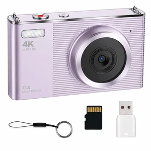 4K Digital Camera for Teens and Beginners, 72MP Point and Shoot Camera with Autofocus, 16X Digital Zoom, 2.8 Inch IPS Screen, Type-C Rechargeable Compact Camera with 32GB Card, Purple 4K Digital Camera for Teens and Beginners, 72MP Point and Shoot Camera with Autofocus, 16X Digital Zoom, 2.8 Inch IPS Screen, Type-C Rechargeable Compact Camera with 32GB Card, Purple