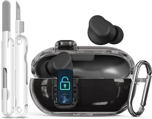 Seucre Lock Case for Beats Solo Buds 2024, with 3-in-1 Cleaner & Keychain, Soft TPU Cases Cover Compatibility with Beats Solo Buds Wireless Bluetooth Earbuds, Full Protection (Clear Black) Seucre Lock Case for Beats Solo Buds 2024, with 3-in-1 Cleaner & Keychain, Soft TPU Cases Cover Compatibility with Beats Solo Buds Wireless Bluetooth Earbuds, Full Protection (Clear Black)